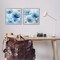 Stupell Industries Saturated Blue Blossoms 2pc Framed Giclee Wall Art Set Design by Irena Orlov